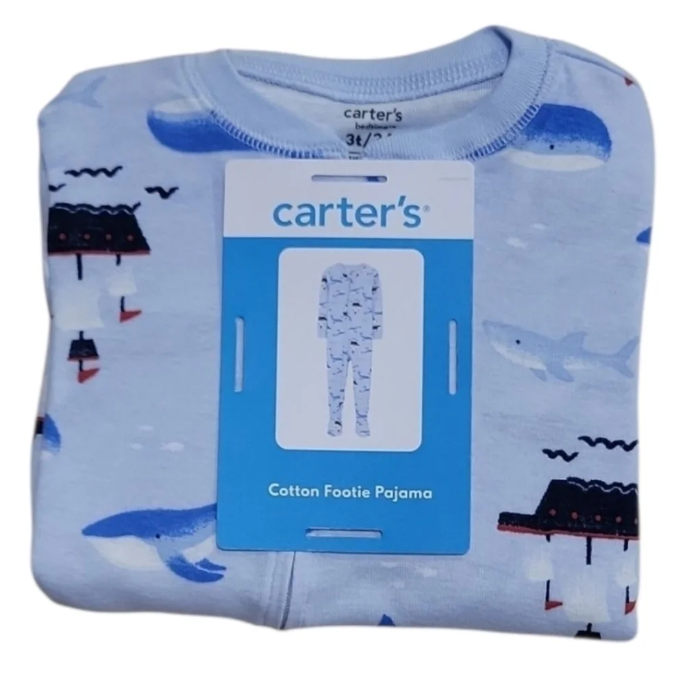Carter's Toddler Boy Cotton Footie Pajama Size 3T